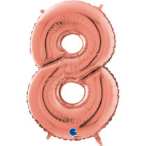 rose gold foil number 8 eight ballon