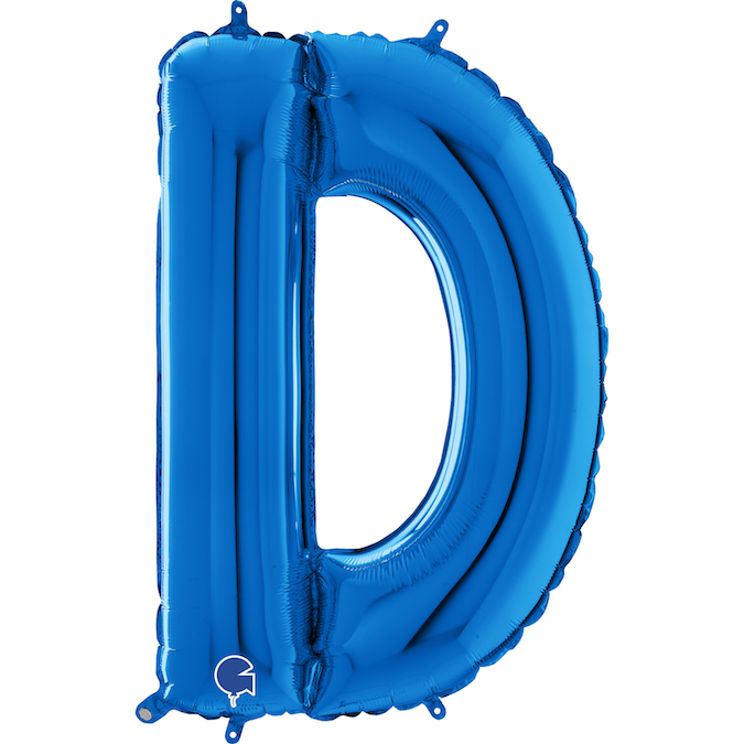 blue letter D balloon