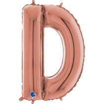grabo rose gold 26 inch foil letter D balloon