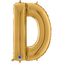 gold letter D balloon