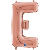 grabo rose gold 26 inch foil letter E balloon
