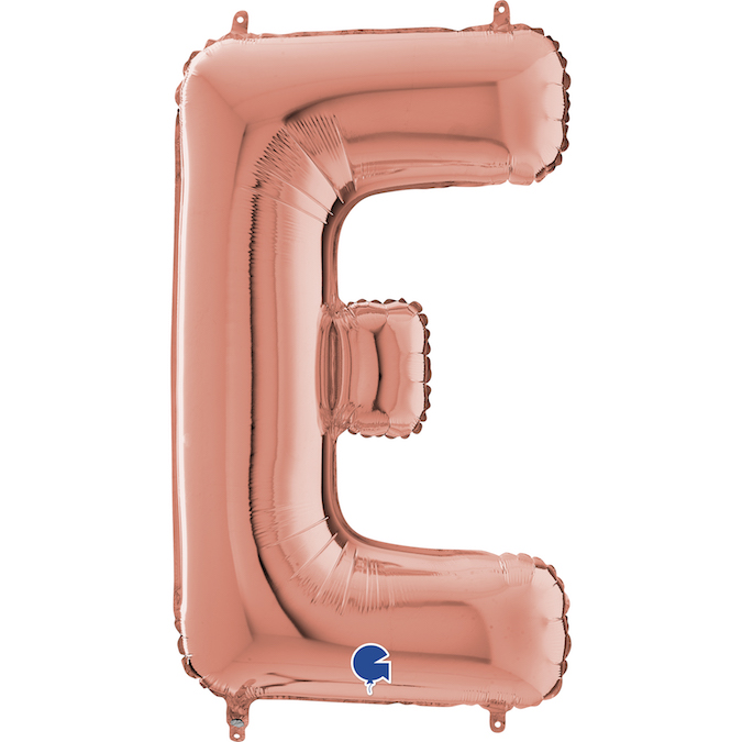 grabo rose gold 26 inch foil letter E balloon
