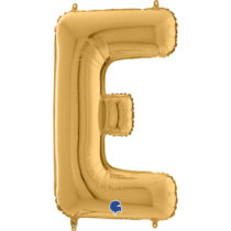 gold letter E balloon