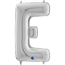 26 inch silver letter E foil balloon