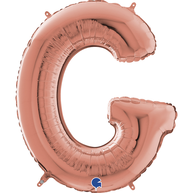 262623RG-Letter-G-Rose-Gold grabo rose gold 26 inch foil letter G balloon