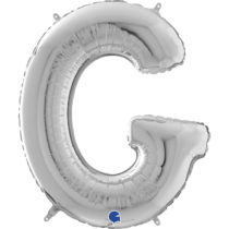 26 inch silver letter G balloon