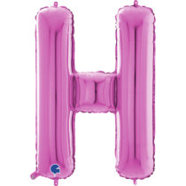 26 inch fuxia magenta letter H balloon