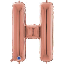 grabo rose gold 26 inch foil letter H balloon