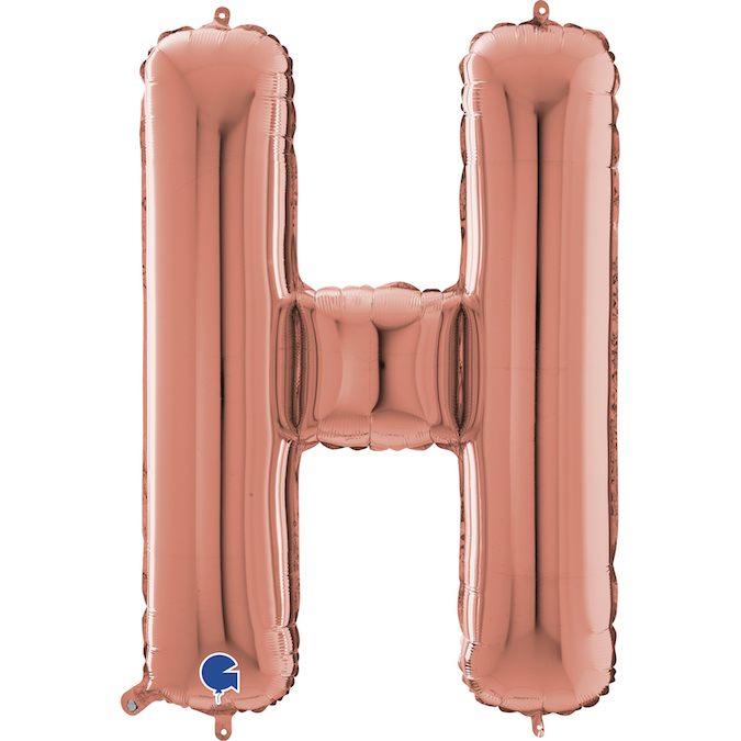 grabo rose gold 26 inch foil letter H balloon