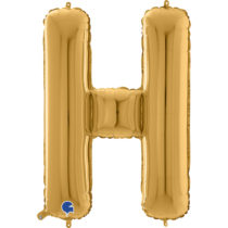 gold letter H balloon