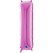 26 inch fuxia magenta letter I balloon