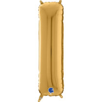 gold letter I balloon