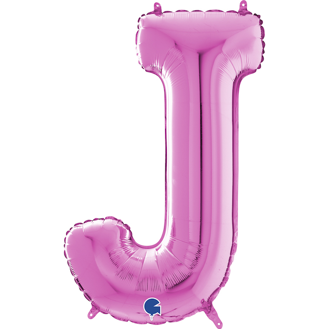 26291F-Letter-J-Fuxia 26 inch fuxia magenta pink letter j balloon