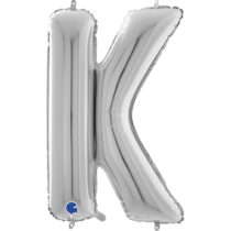 26 inch silver letter K ballon
