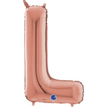 grabo rose gold 26 inch foil letter L balloon