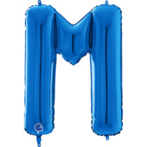 blue letter M balloon