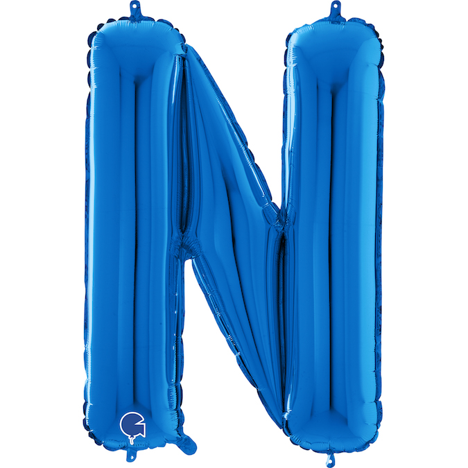 blue letter N balloon