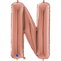 grabo rose gold 26 inch foil letter N balloon