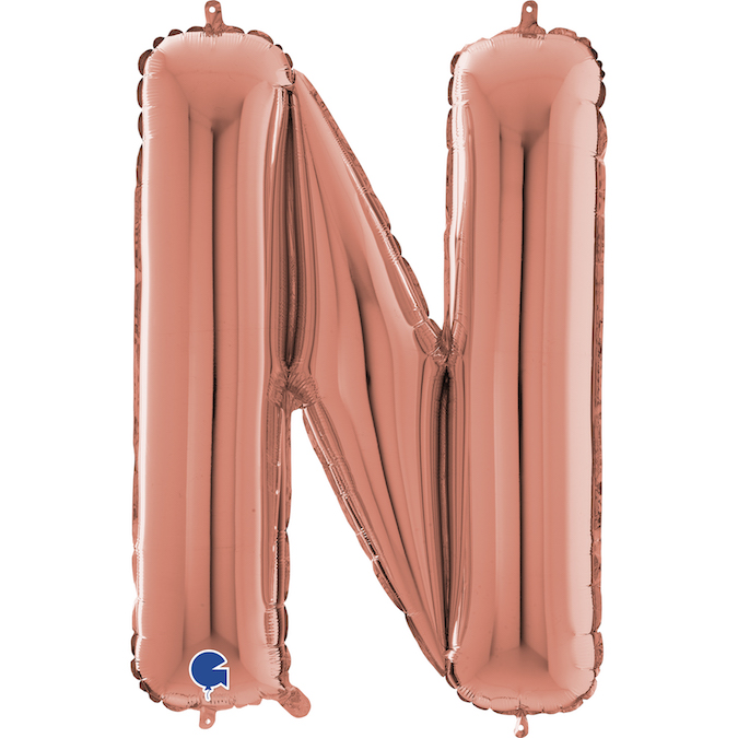 263323RG-Letter-N-Rose-Gold grabo rose gold 26 inch foil letter N balloon