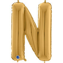 gold letter N balloon