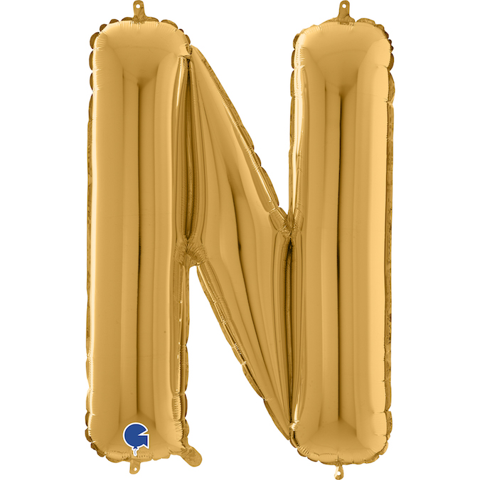 26332G-Letter-N-Gold gold letter N balloon