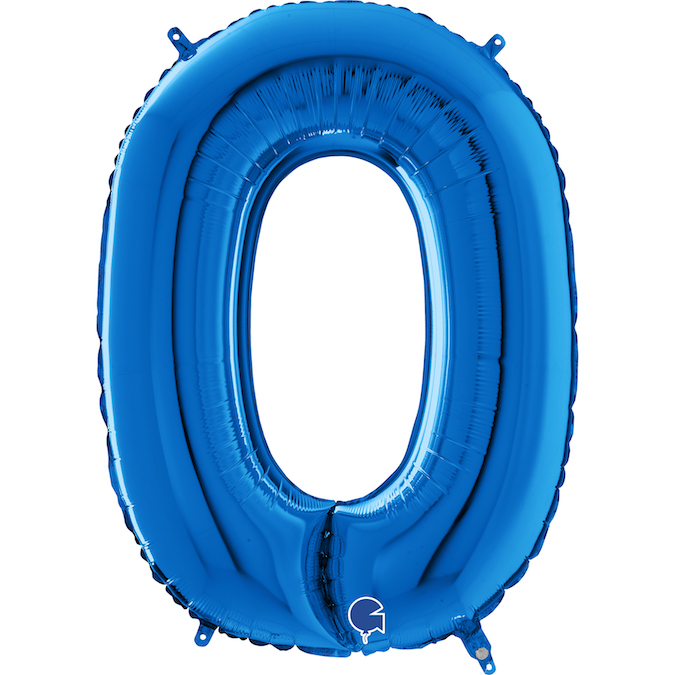 blue letter O balloon