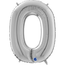 26 inch foil silver letter o balloon