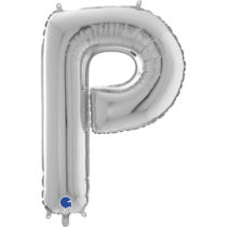 26 inch silver letter P balloon