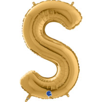 gold letter S balloon