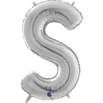 26 inch silver letter foil S balloon