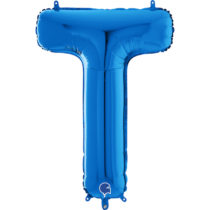 blue letter T balloon