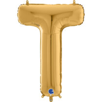 gold letter T balloon
