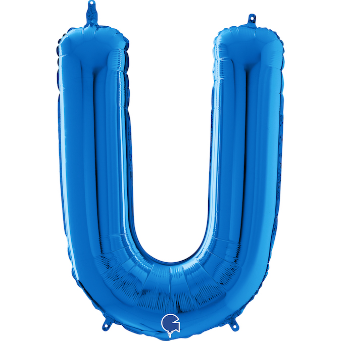 26400B-Letter-U-Blue blue letter U balloon