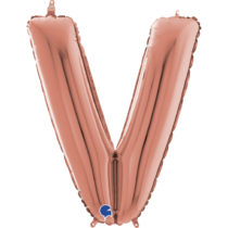 grabo rose gold 26 inch foil letter V balloon