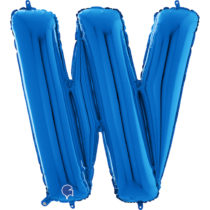 blue letter W balloon