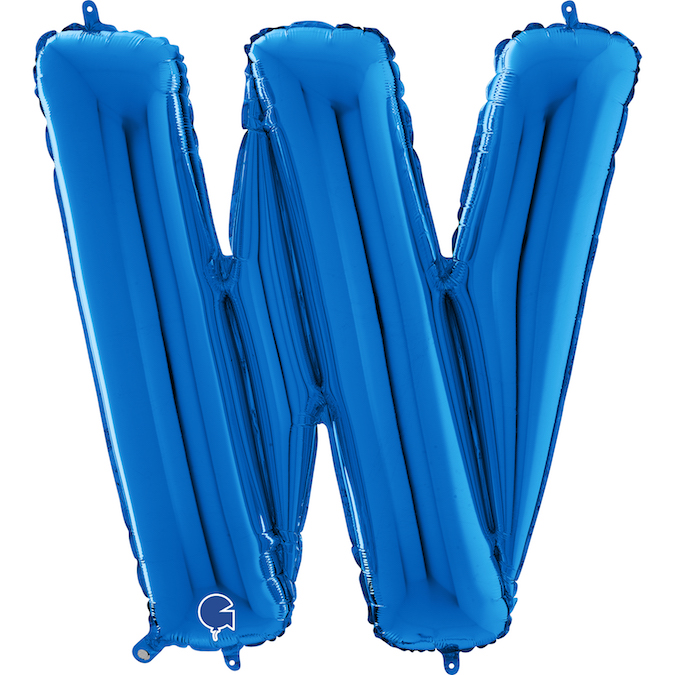 26420B-Letter-W-Blue blue letter W balloon