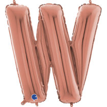 grabo rose gold 26 inch foil letter W balloon