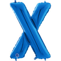 blue letter X balloon