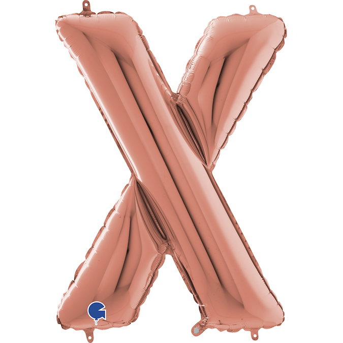 grabo rose gold 26 inch foil letter x balloon