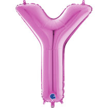 26 inch fuxia fuschia foil letter Y balloon