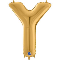 gold letter Y balloon