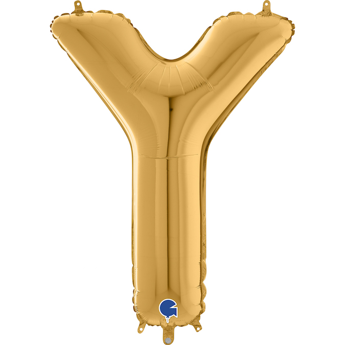 gold letter Y balloon