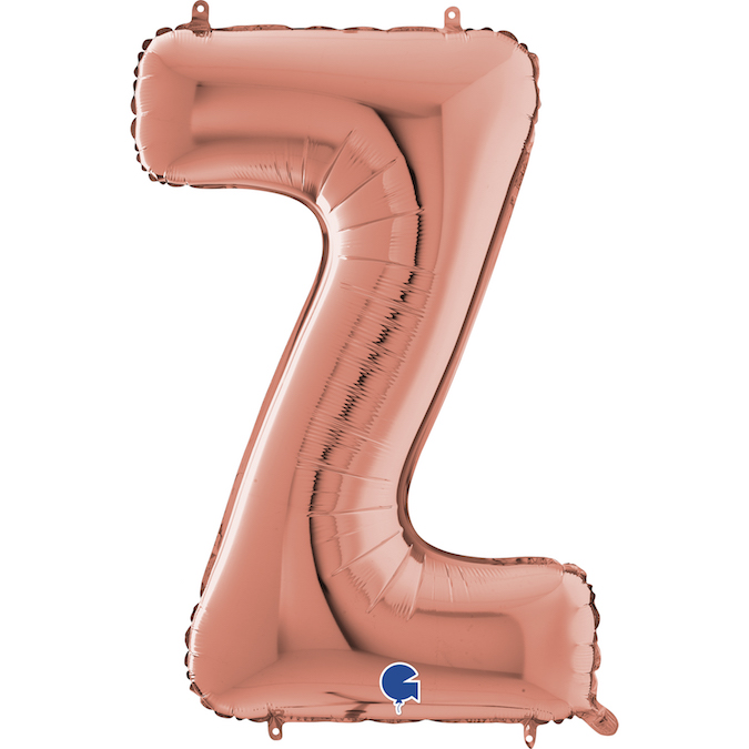 grabo rose gold 26 inch foil letter Z balloon