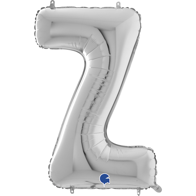 26" silver letter Z foil balloon