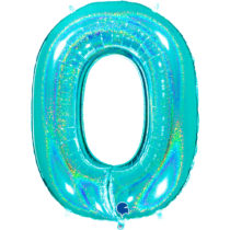 TIFFANY GLITTER HOLOGRAPHIC FOIL NUMBER 0 ZERON BALLOON