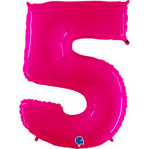 grabo neon fluo pink number balloon