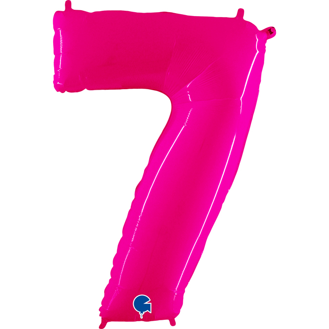 927WSP-Number-7-SPink-Fluo grabo fluo neon pink number 7 seven balloon