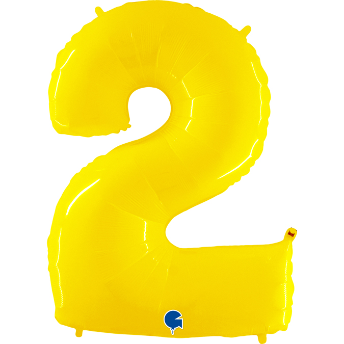 942WY-Number-2-Yellow-Fluo-1 fluo neon yellow number 2 two balloon