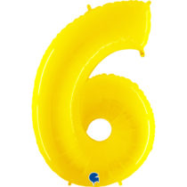 neon yellow fluo number balloon