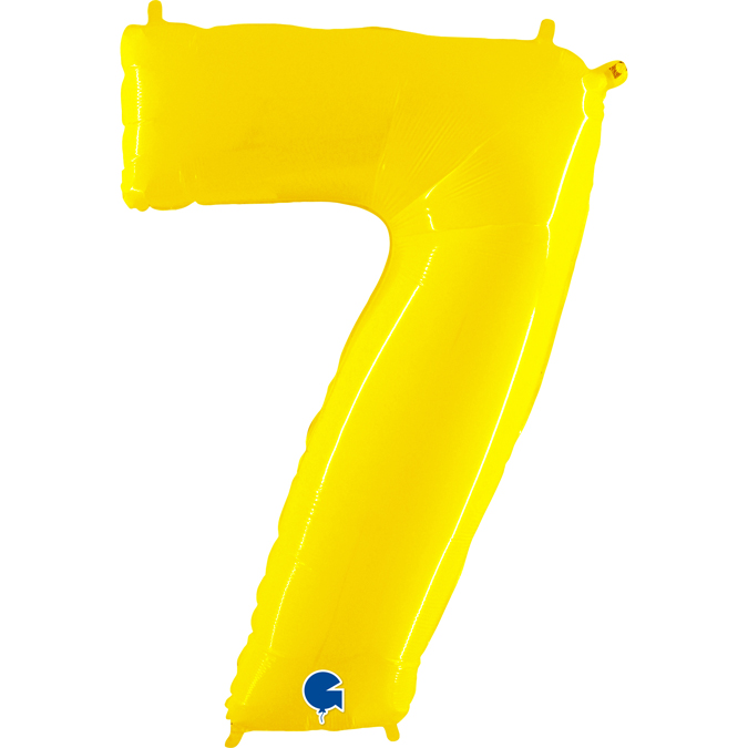 947WY-Number-7-Yellow-Fluo-1 neon fluo yellow number 7 seven balloon